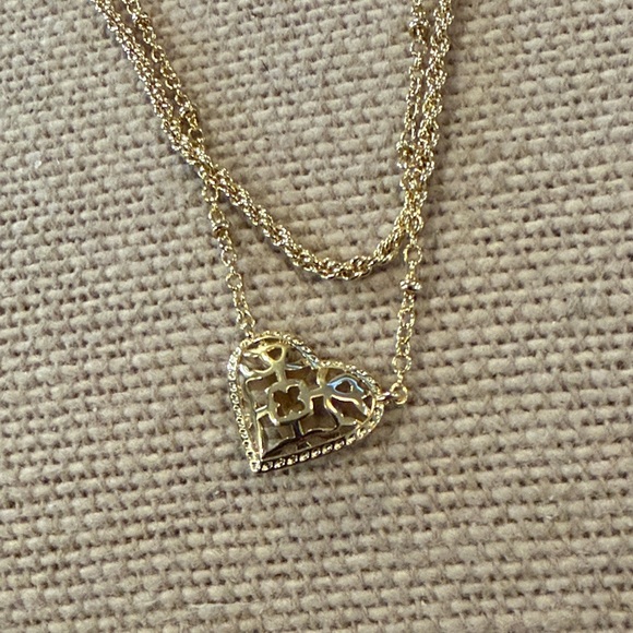 Kendra Scott Anna Gold Heart FiligreeMulti Strand Necklace/NWT - Picture 5 of 11